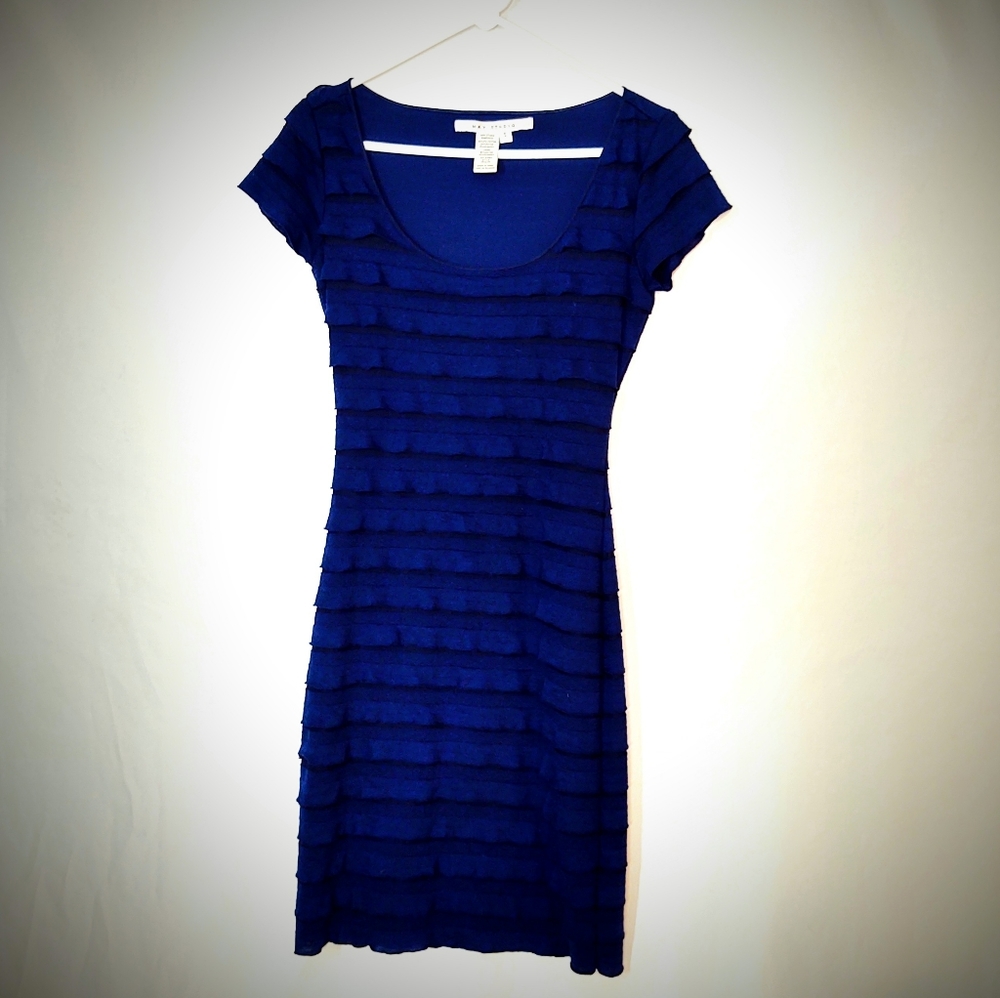 ❣️🔥NAVY BODY CON RUFFLE COCKTAIL DRESS🔥❣️